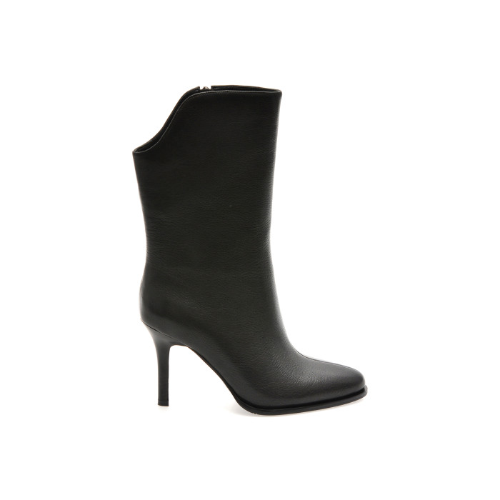 Botine elegante EPICA negre, 2445F, din piele naturala