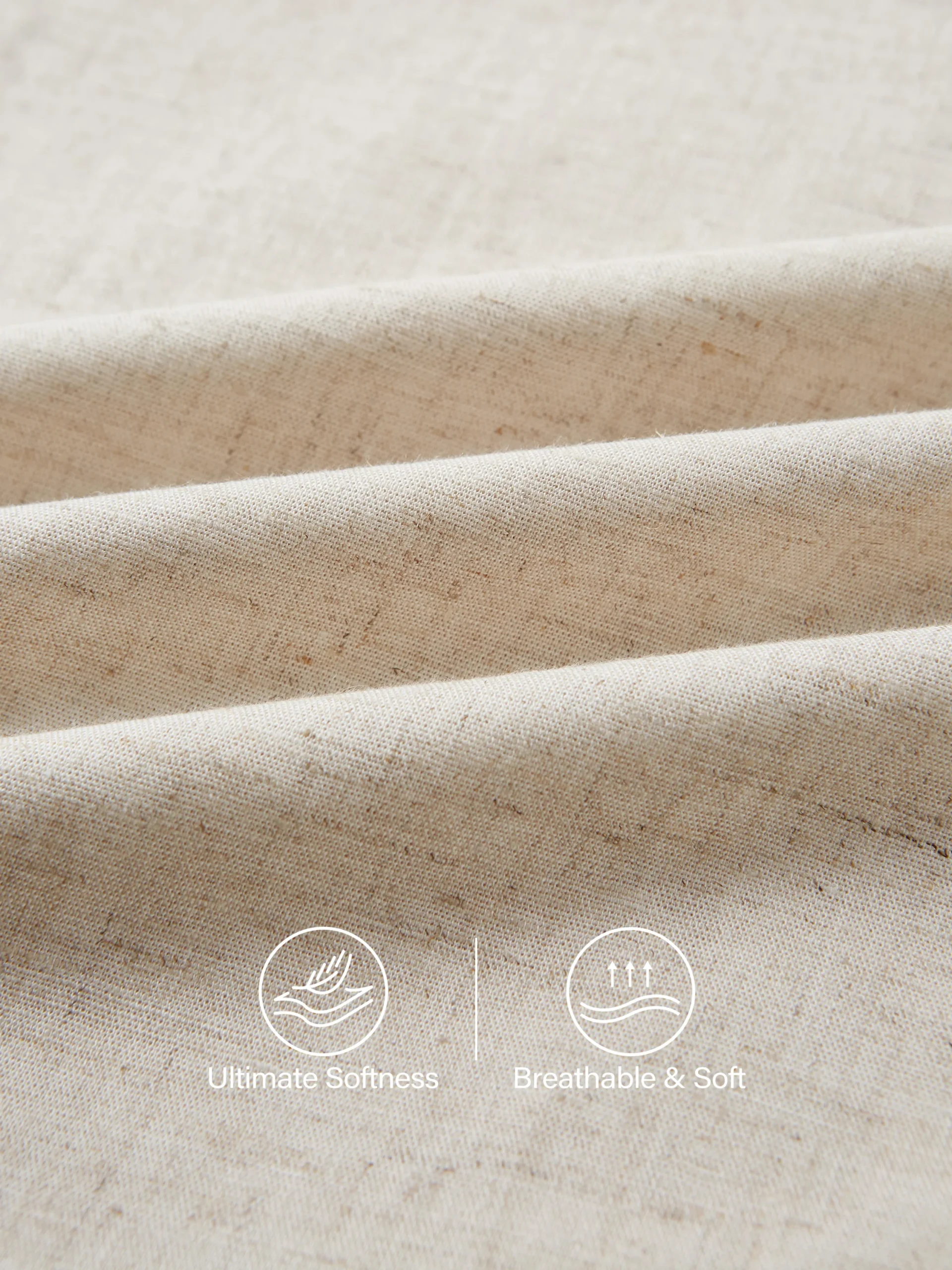 European Linen Smocked Waist Skirt with Pockets