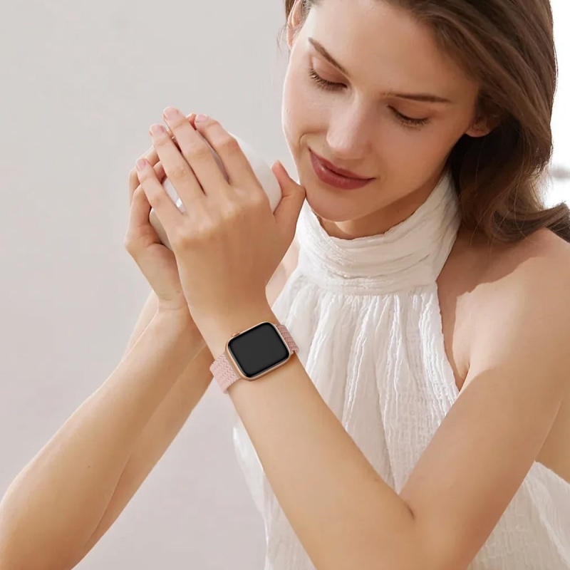 STRAPTIQUE Braided Stretchy Band Compatible with Apple Watch Bands