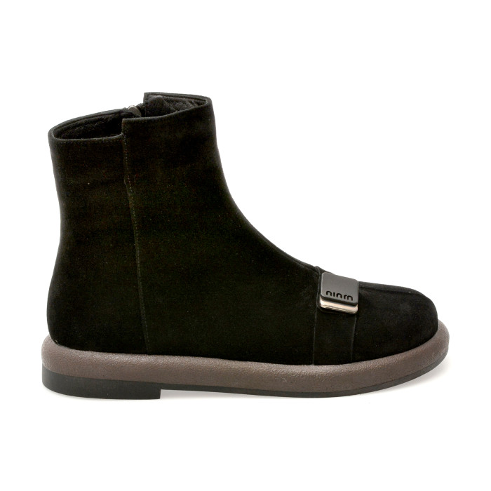 Ghete IMAGE negre, 2541842, din piele intoarsa