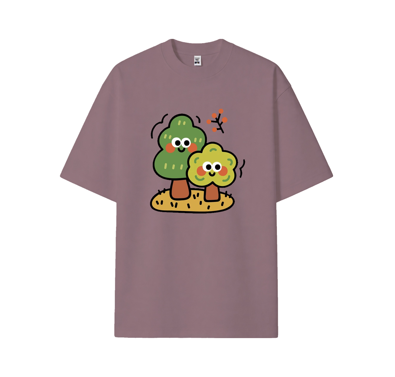 A cute short-sleeved shirt with a two-tree print is a must-have item in your summer wardrobe.