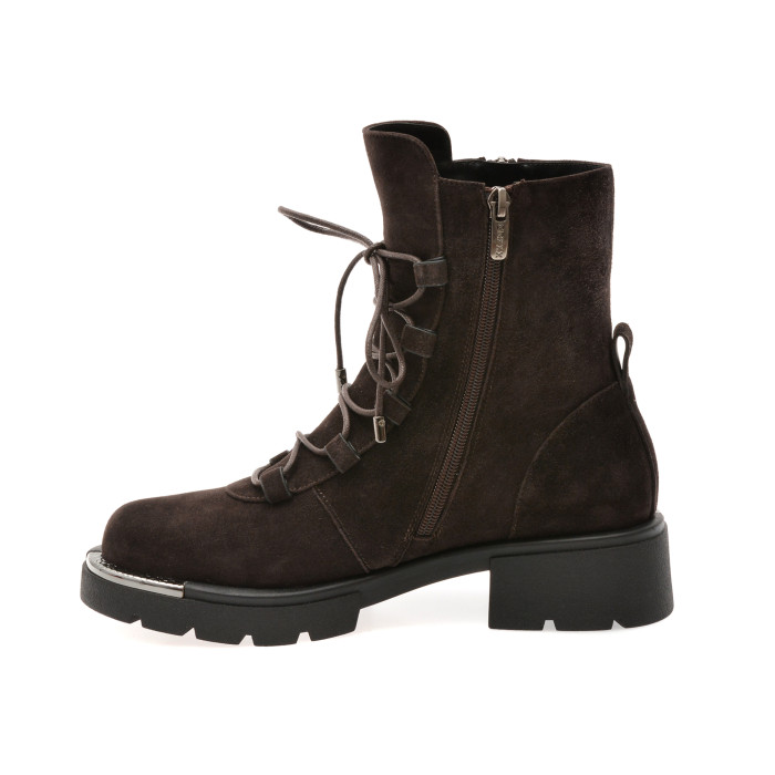 Ghete GRYXX maro, M405B, din piele intoarsa