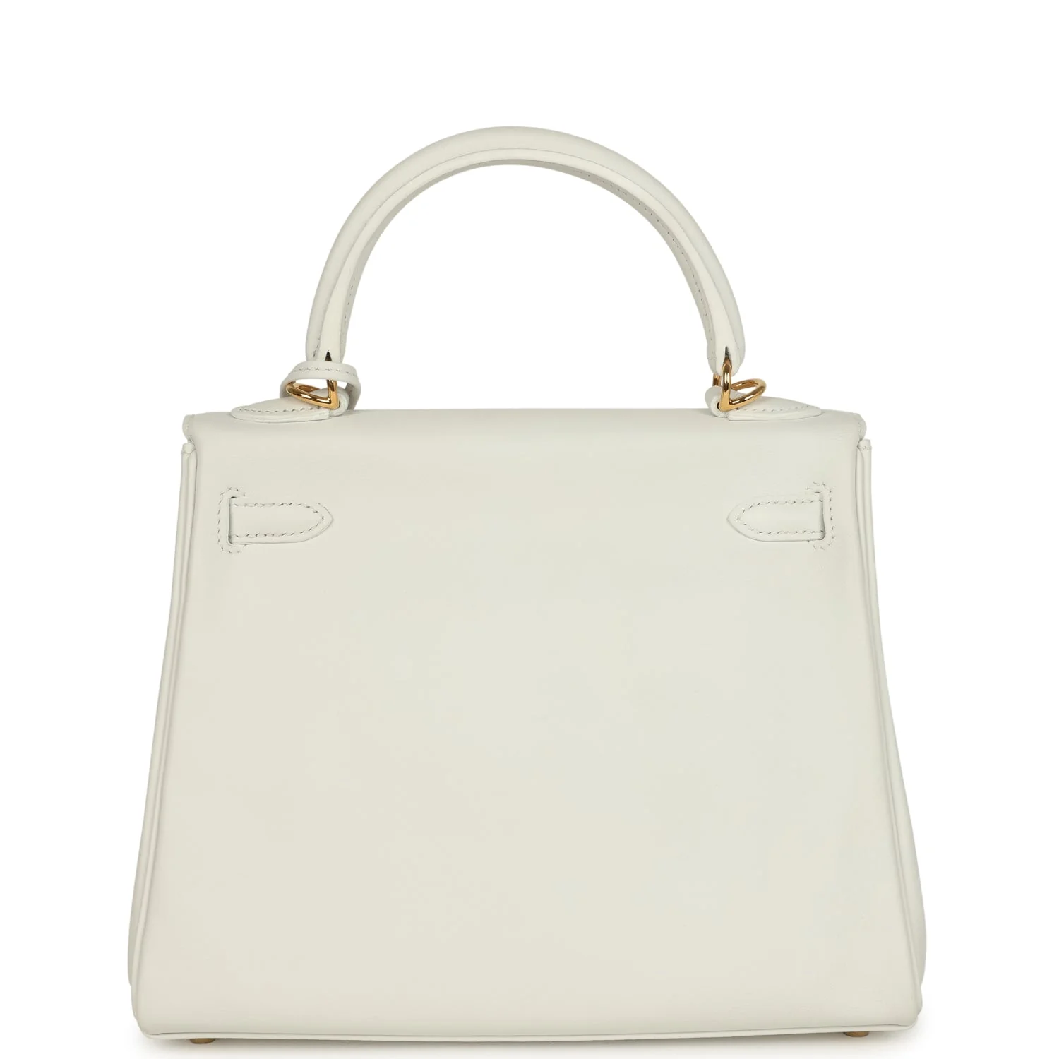 Hermes Kelly Retourne 25 New White Swift Gold Hardware