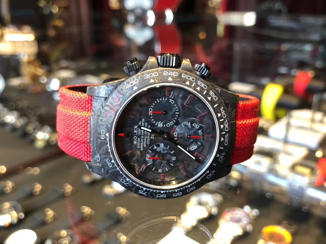 Rolex DiW NTPT Carbon Daytona RED EDITION UNIQUE Piece