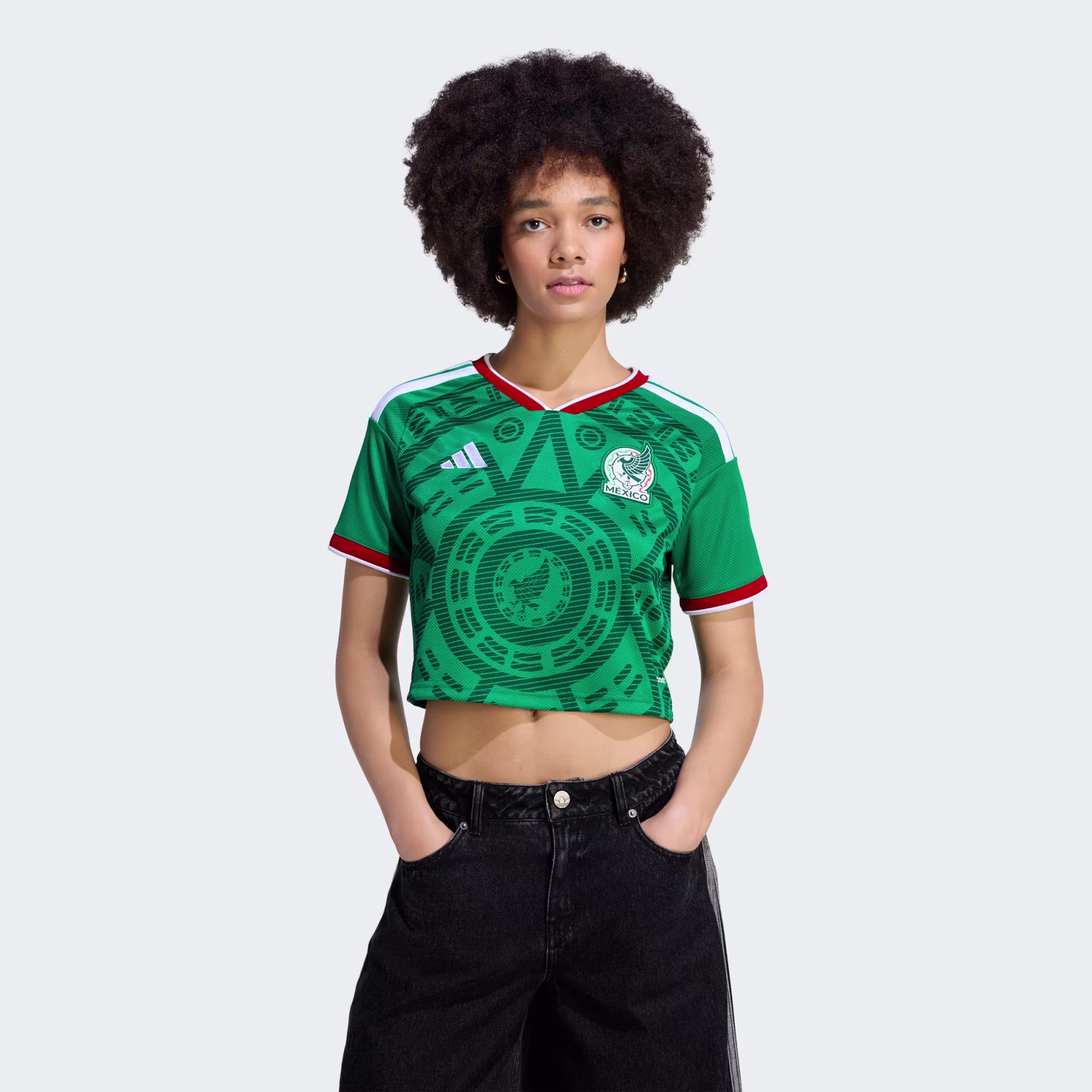 Mexico 26 Home Cropped Jersey