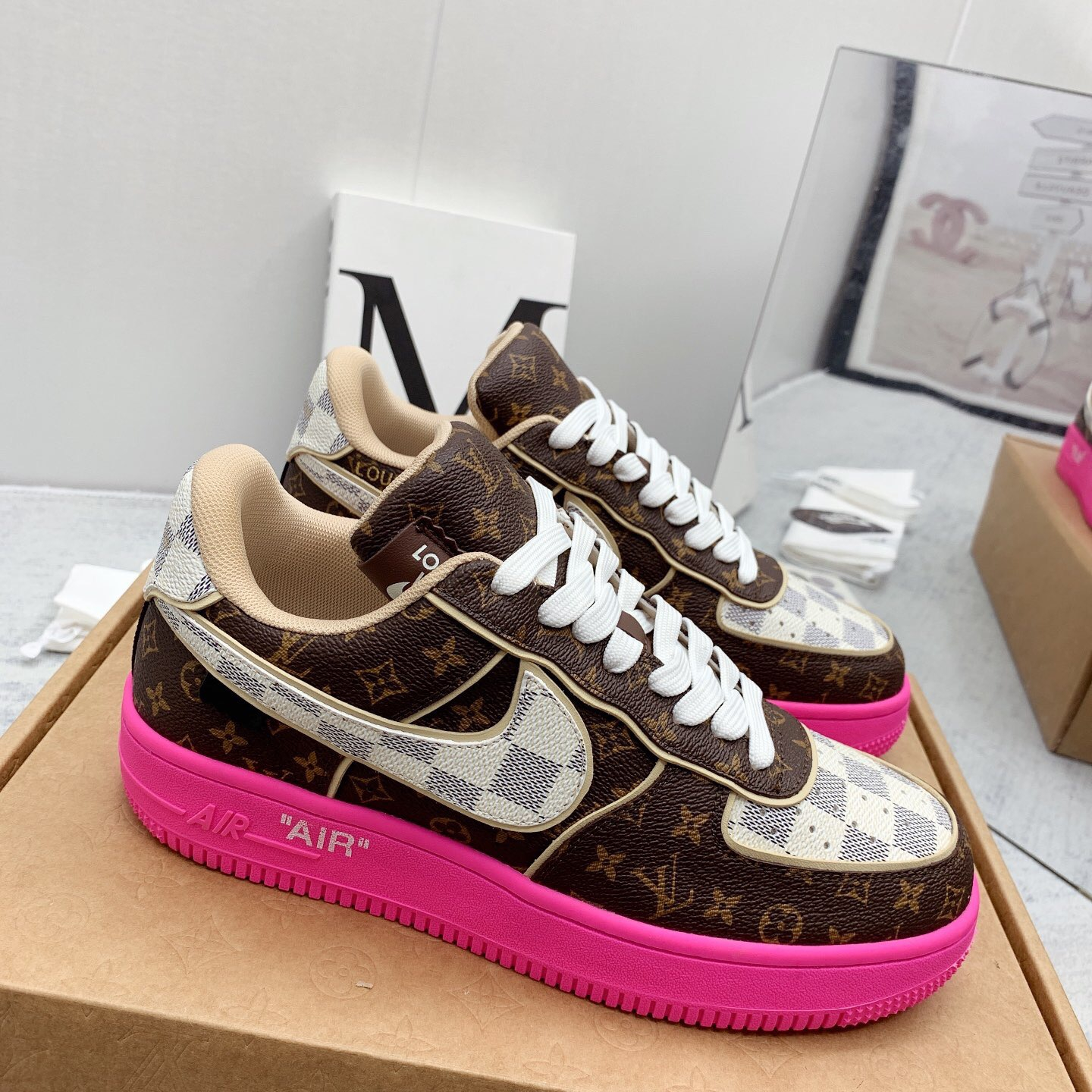 Louis Vuitton x Off White x Air Force 1 Sneaker Size 36-45   9-Color