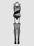 Lovehoney Plus Size Asymmetric Fishnet Suspender Bodystocking