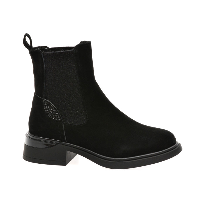 Ghete FLAVIA PASSINI negre, WH123, din piele intoarsa