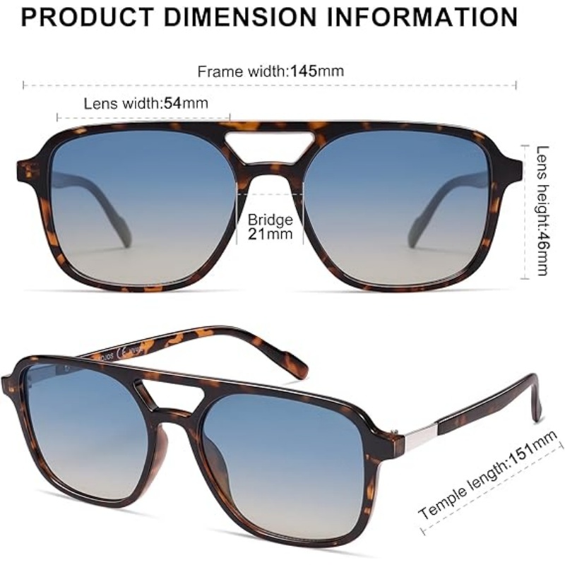 Retro Aviator Sunglasses for Women Men