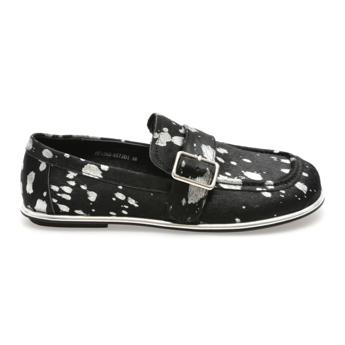 Pantofi EPICA PREMIUM negri, HF1256, din piele naturala