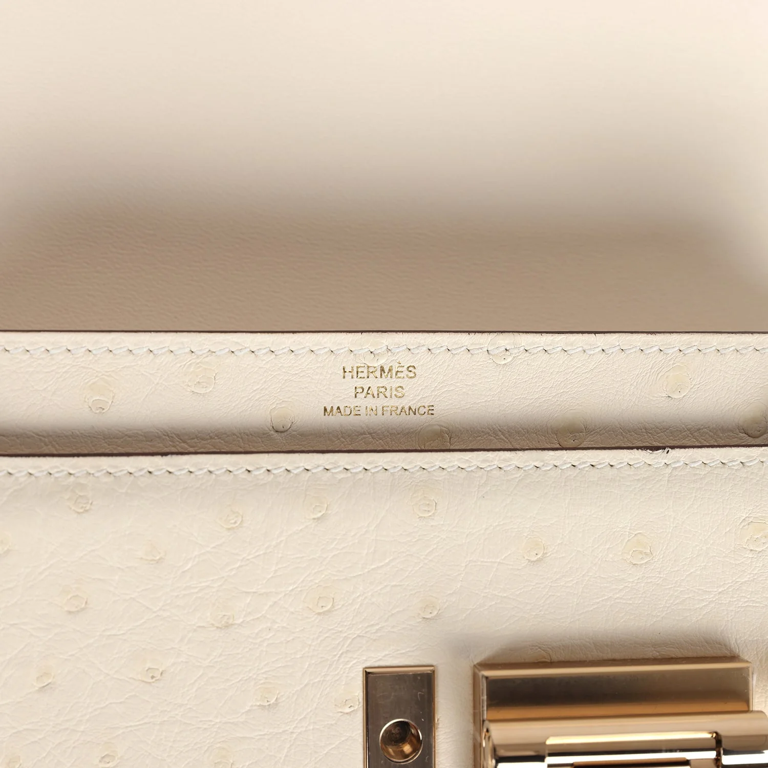 Hermes Mini Verrou Chaine Bag Nata Ostrich Permabrass Hardware