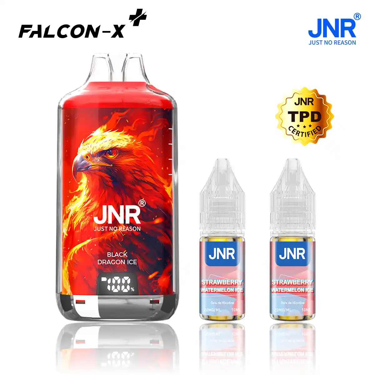 JNR Falcon X⁺ (Falcon X Plus) 28000 Puffs - Kit Pod Remplissable et Rechargeable - JNR Vape Puff