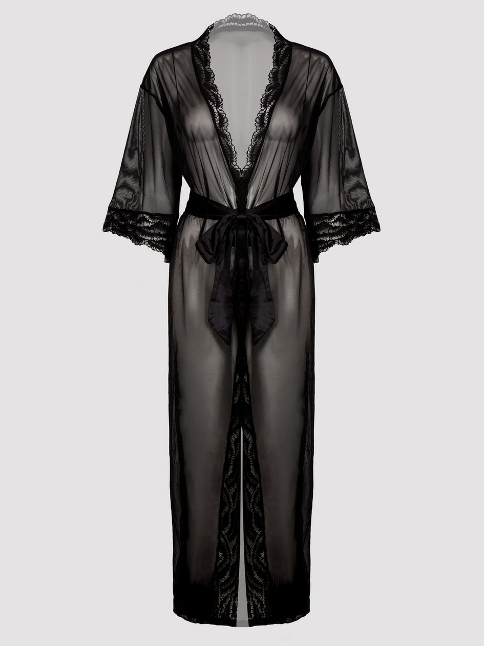 Lovehoney Empress Black Mesh Long Robe