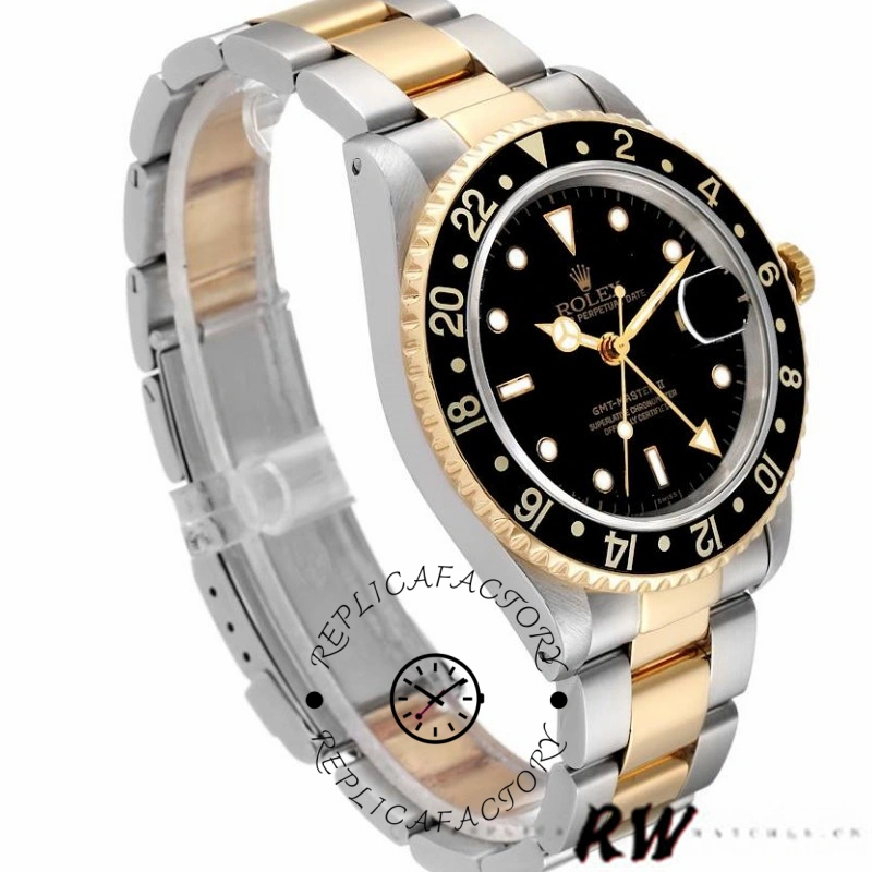 Rolex GMT-Master II 16713LN Steel Yellow Gold Black Dial 40MM Mens Replica Watch