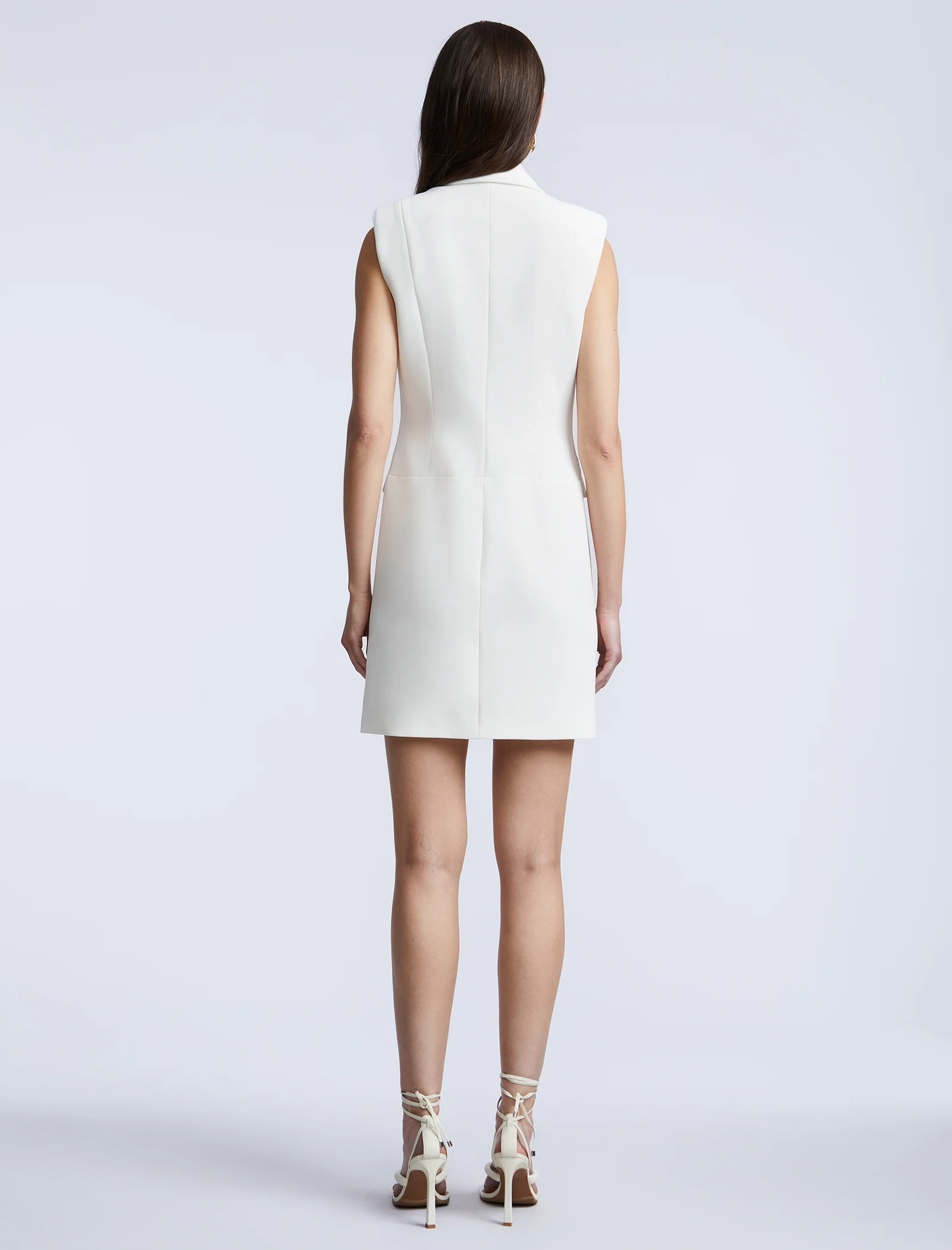 Sleeveless Draped Blazer Dress
