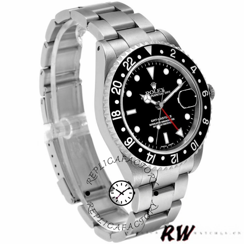 Rolex GMT-Master II 16710 Black Dial Stainless Steel Case 40MM Mens Replica Watch