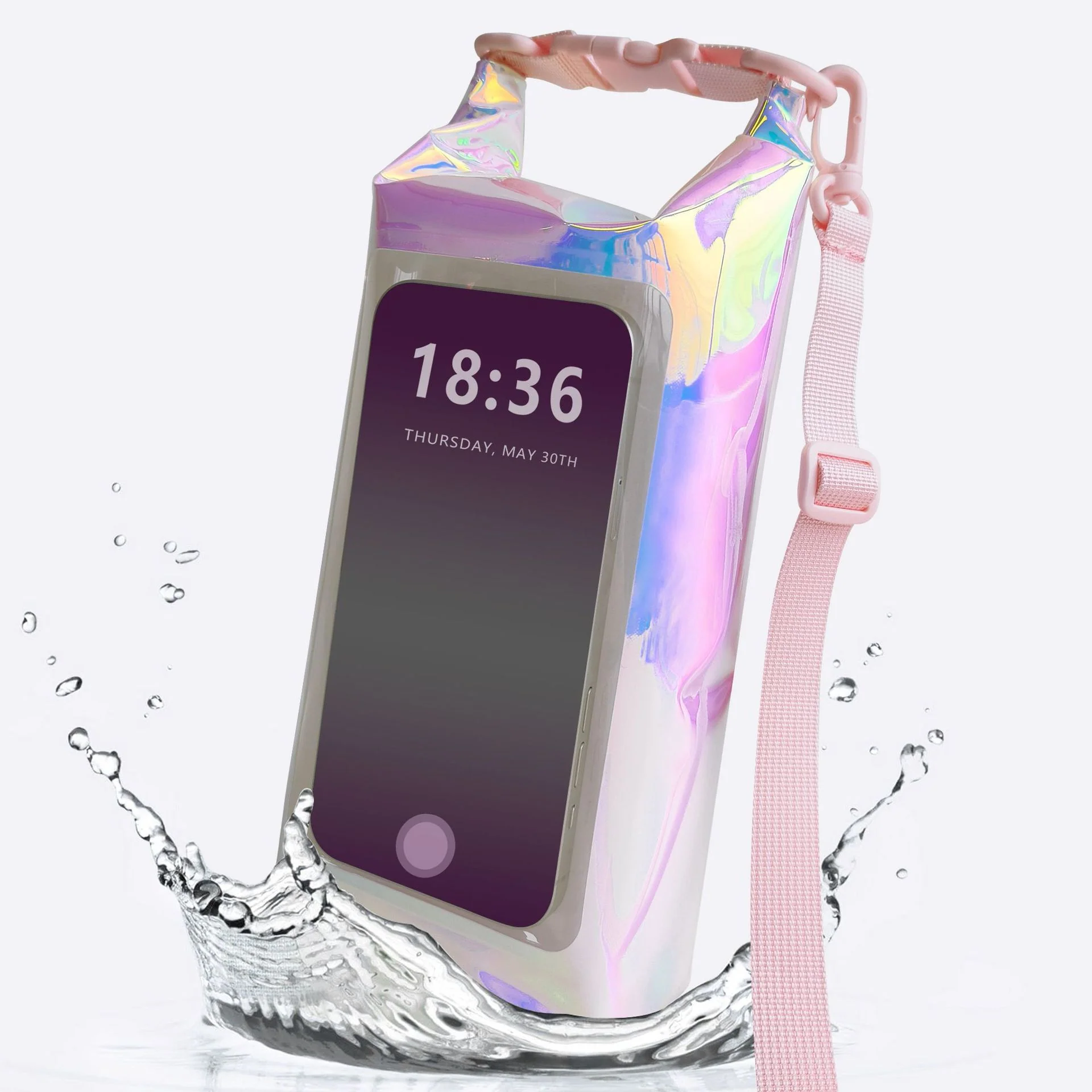 Floating Waterproof Phone Pouch 2L Crossbody Dry Bag – Touch Screen Waterproof Bag for Beach Swimming Kayaking