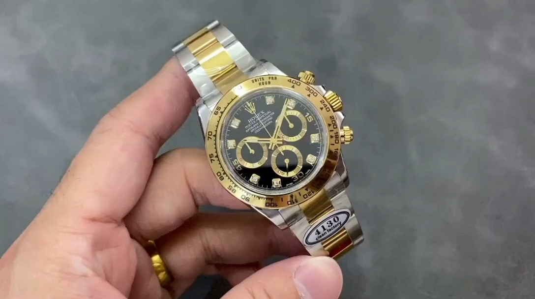 Rolex Daytona Black Dial Two Tone Oyster 116503 40mm Men's Watch