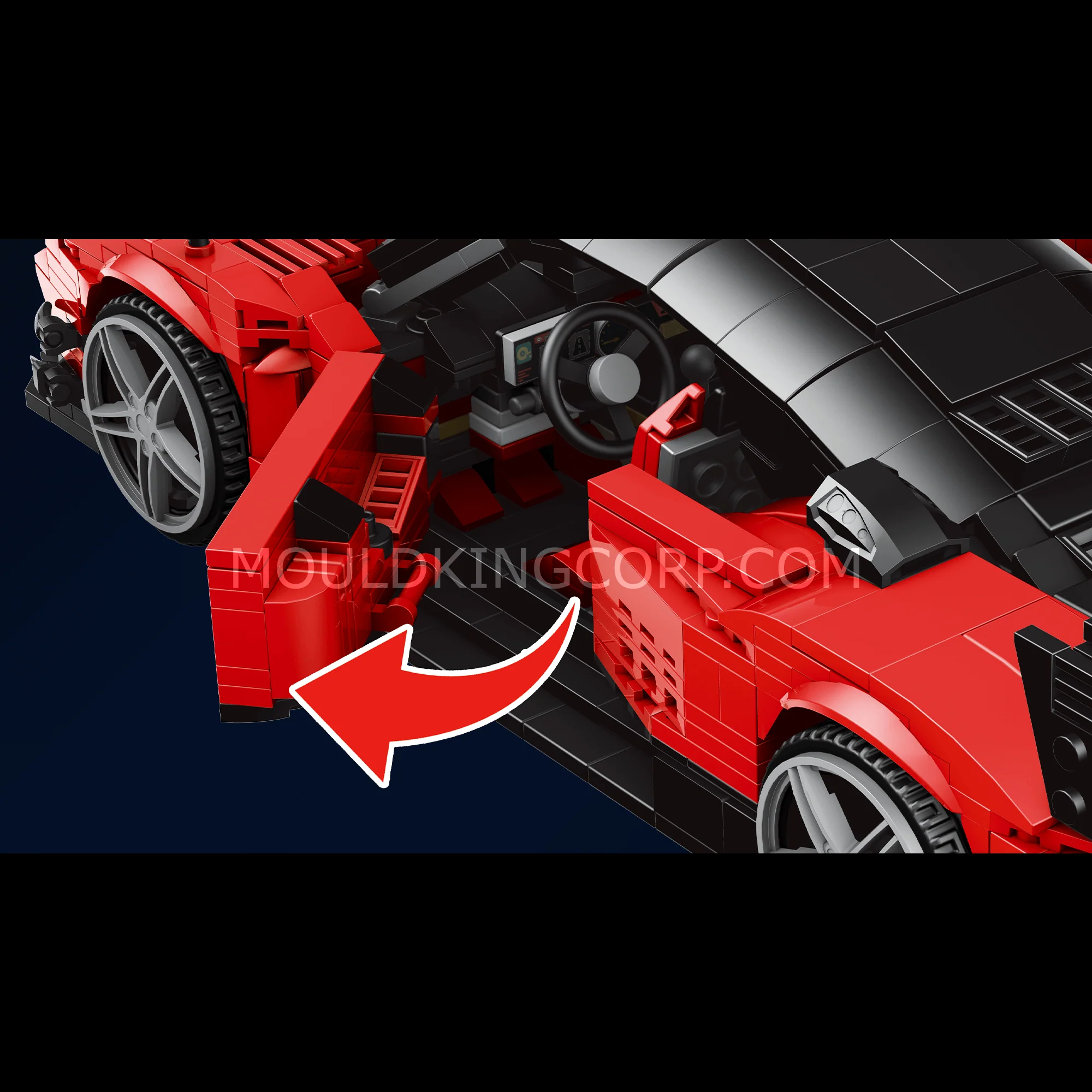 MOULD KING 10041 Zonda R Sports Car Model Building Set | 1,278 PCS