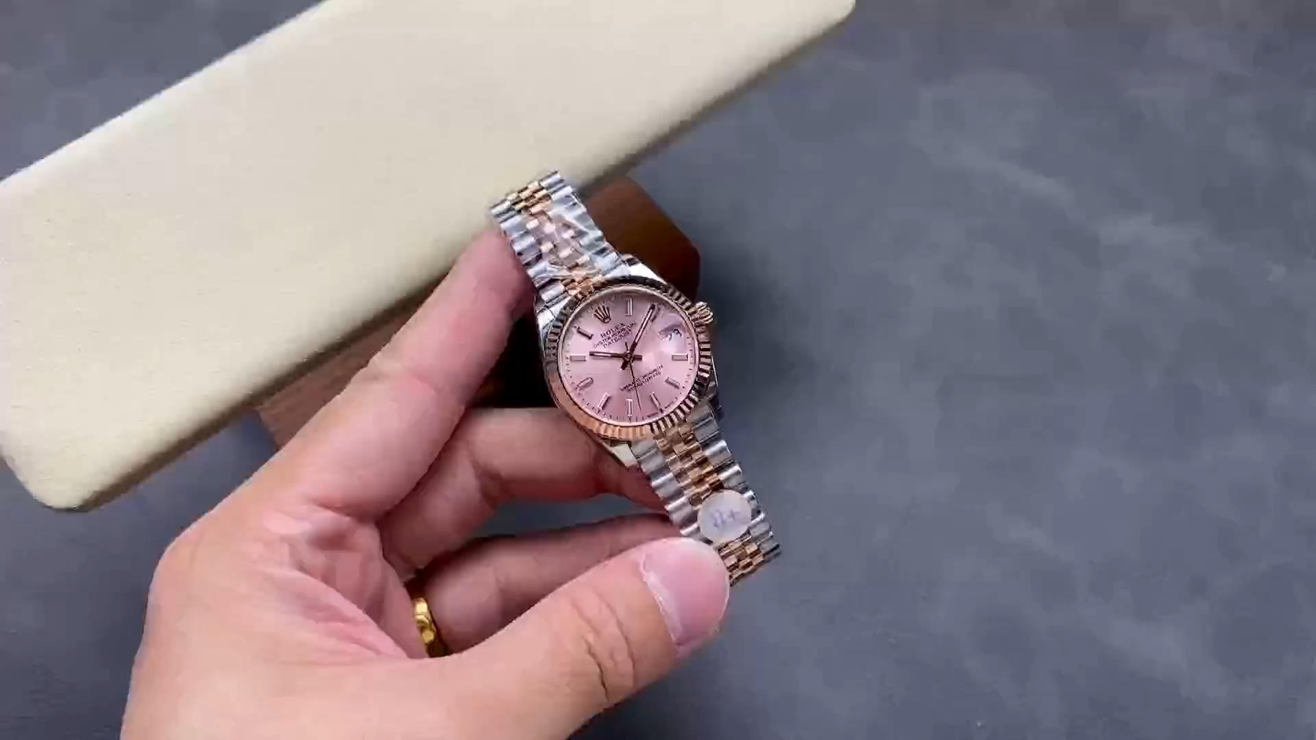 Rolex Lady Datejust 31 Two-Tone Fluted Rose Jubilee 279171 0023