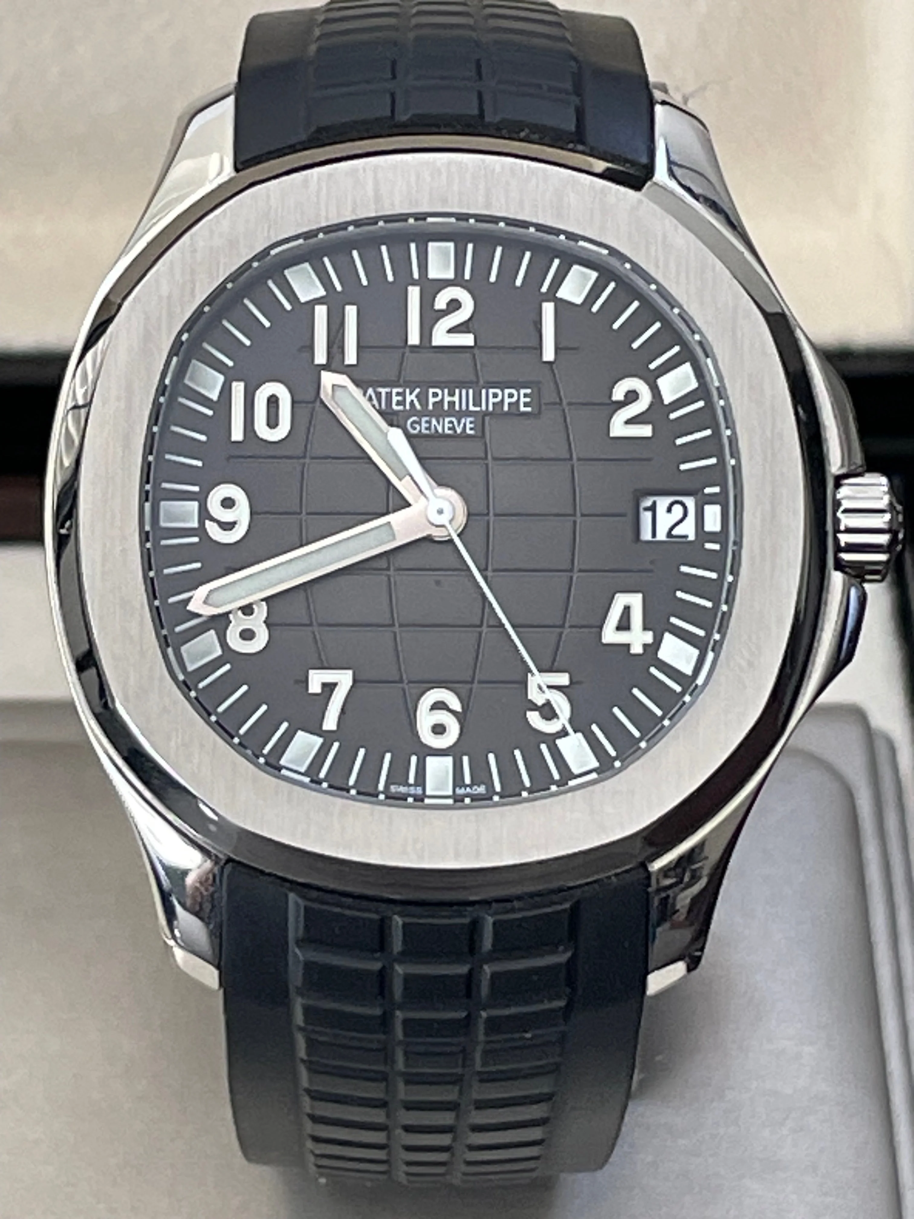 Patek Philippe Men's Aquanaut - 2023 - Black Embossed Dial - Tropical Composite Black Strap - 5167A-001