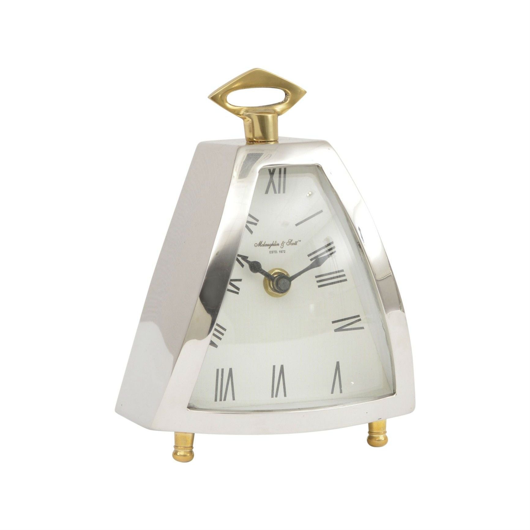 Isosceles Curved Front Mantle Clock Small 18cm