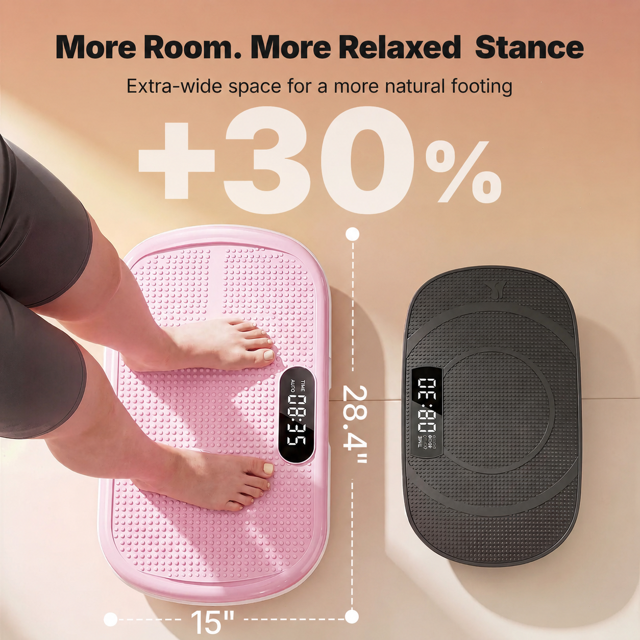 🔥Summer Sale🔥High-Power Vibration Plate Exercise Machine – 440lb Capacity, Remote Control & 4 Workout Modes