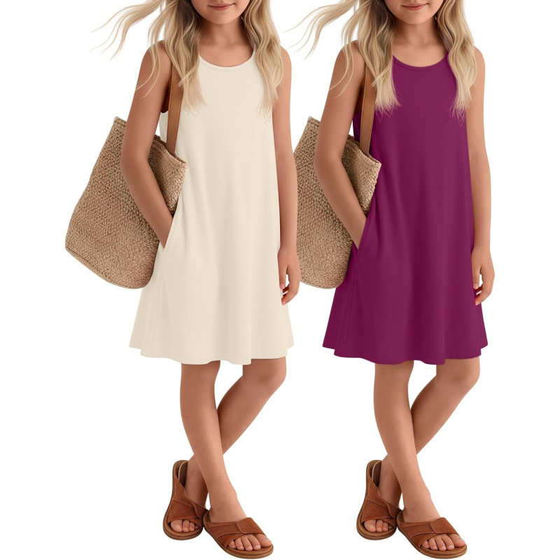 2 Pack Girls' Summer Dresses