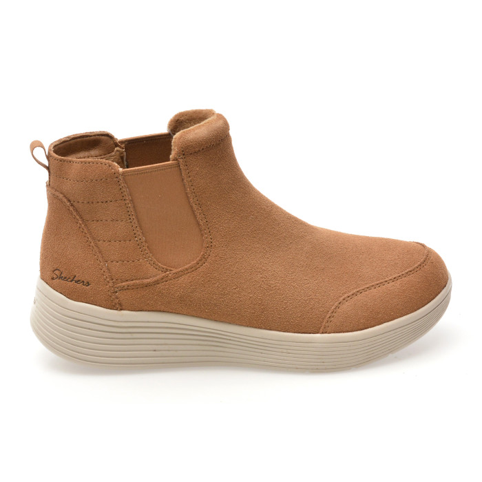 Ghete SKECHERS maro, ARCH FIT LAGUNA, din piele intoarsa