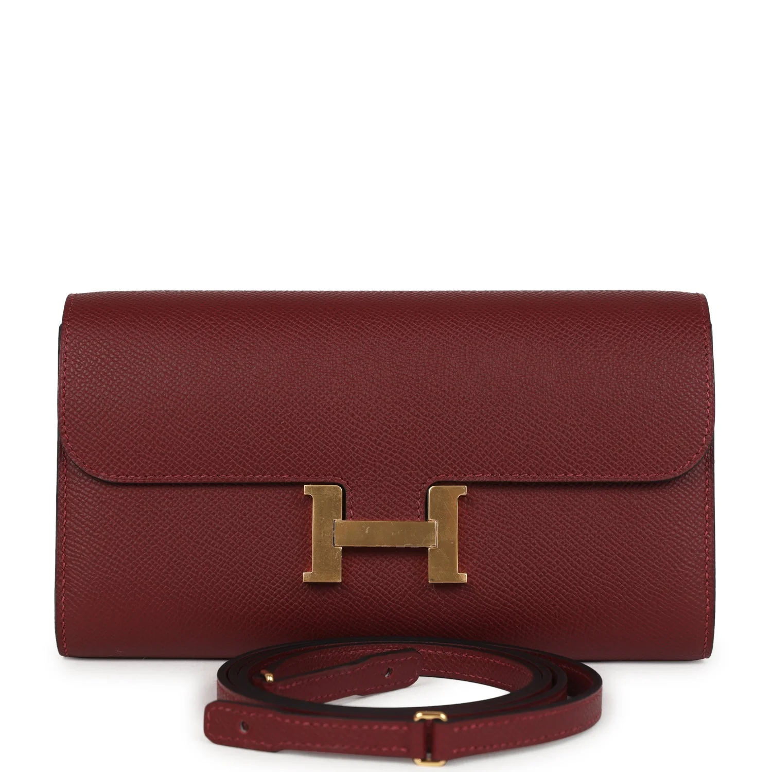 Hermes Constance Wallet To Go Rouge H Epsom Gold Hardware
