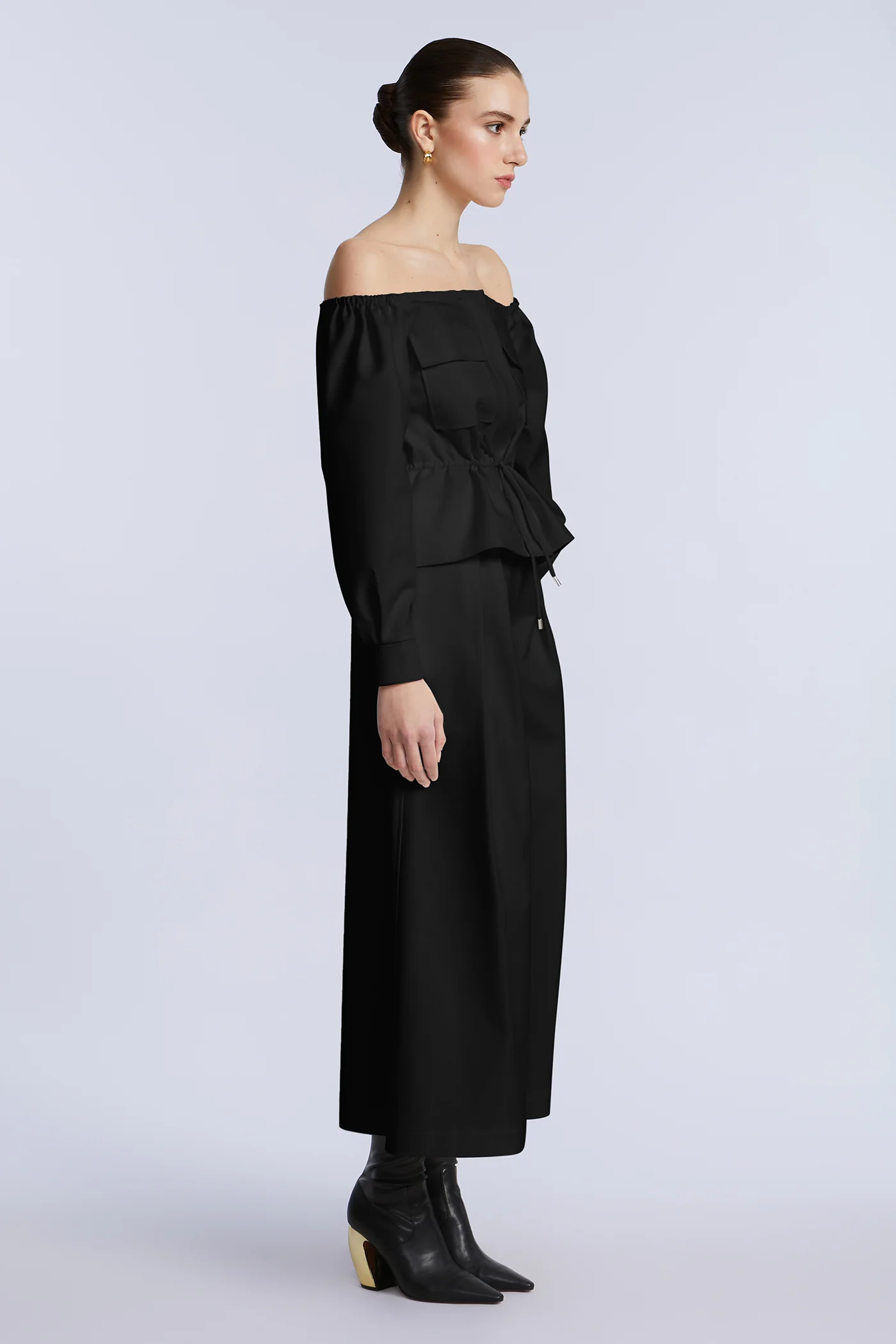 Off Shoulder Drawstring Top