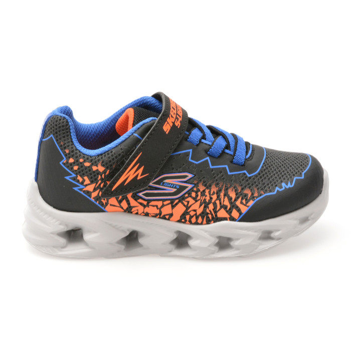 Pantofi sport SKECHERS negri, VORTEX 2.0, din piele ecologica