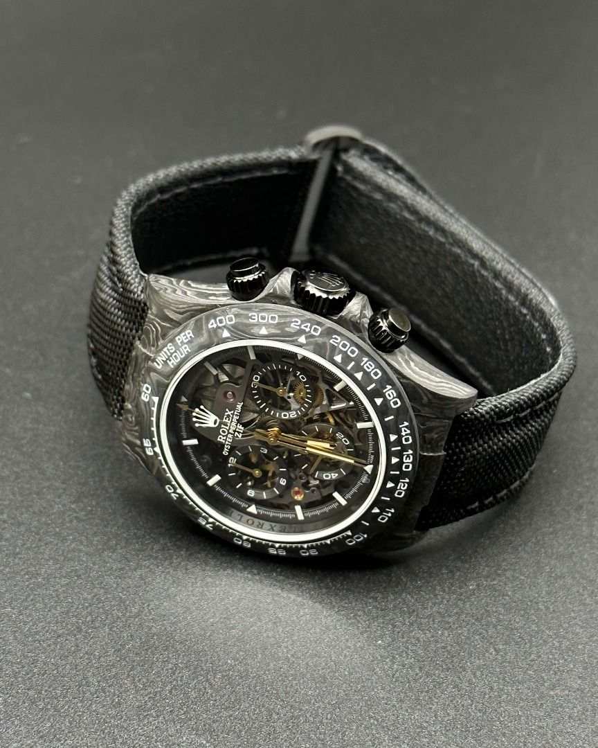Rolex Daytona Carbon Fiber 40mm DiW Skeleton Dial