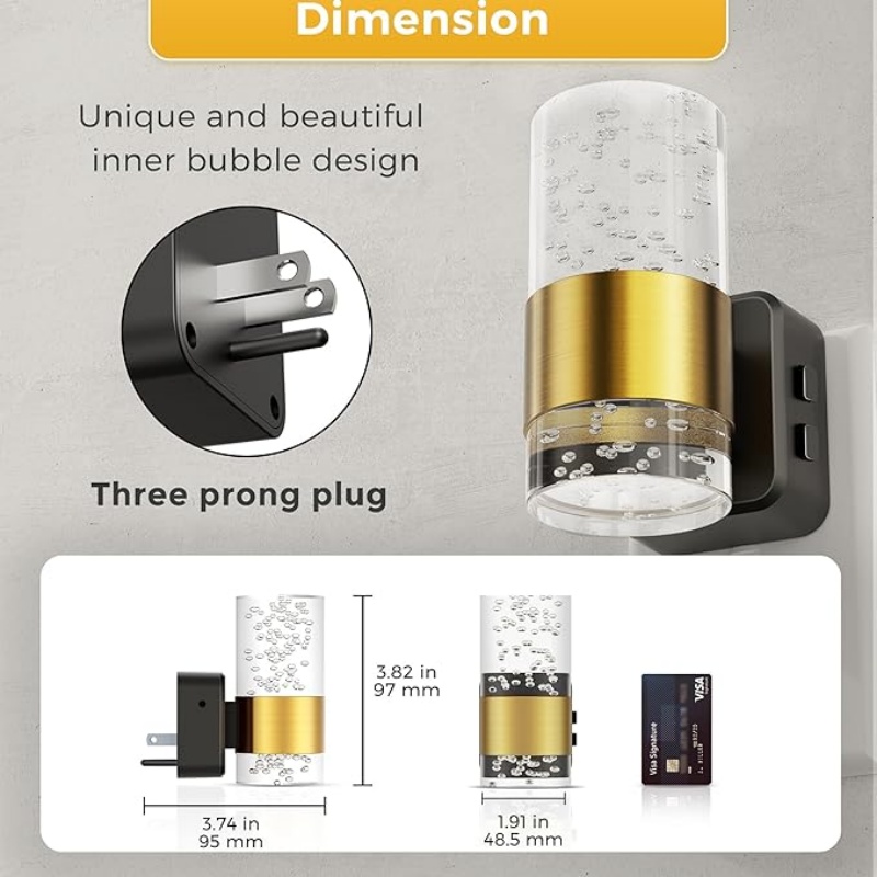 WALLARTISAN LED Night Light,Dimmable Night Lights Plug into Wall