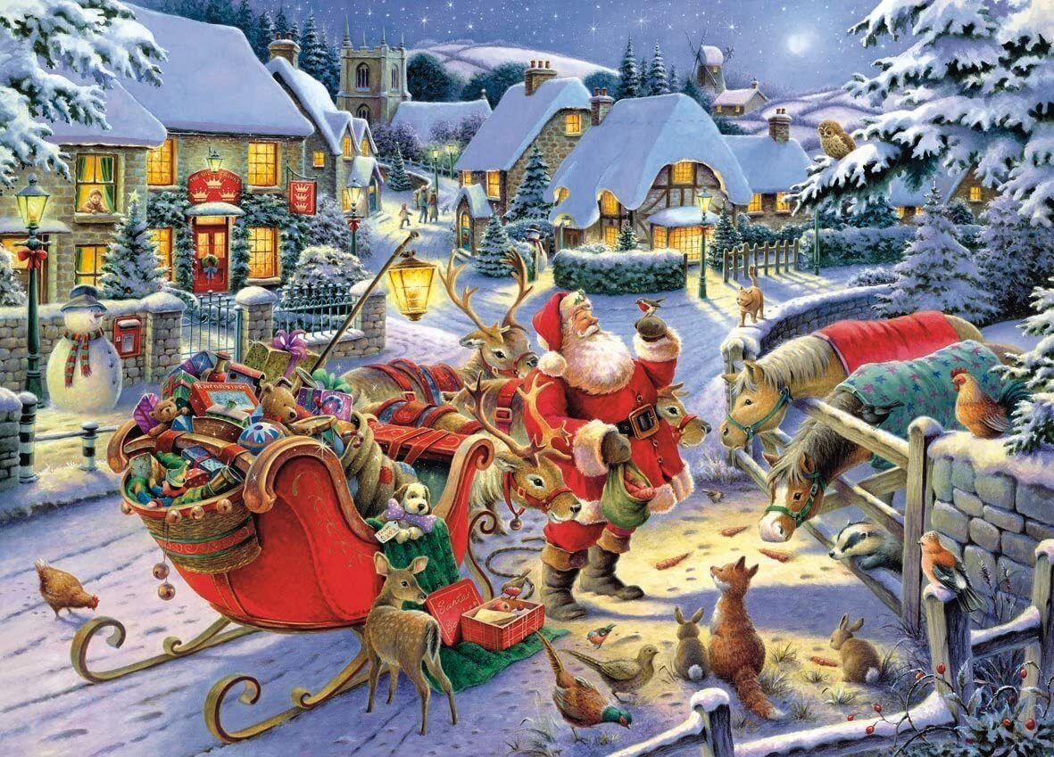 Limited Edition Santa's Christmas Supper 1000 Piece Puzzle