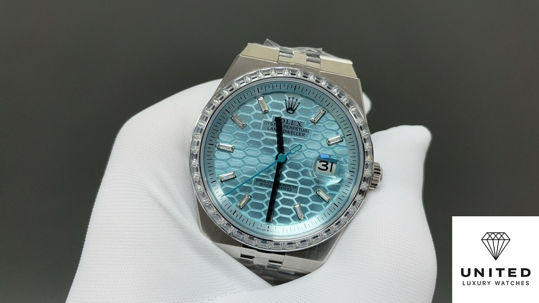 Rolex Land-Dweller 36 Oyster, 36 mm, platinum and diamonds M127286TBR-0001