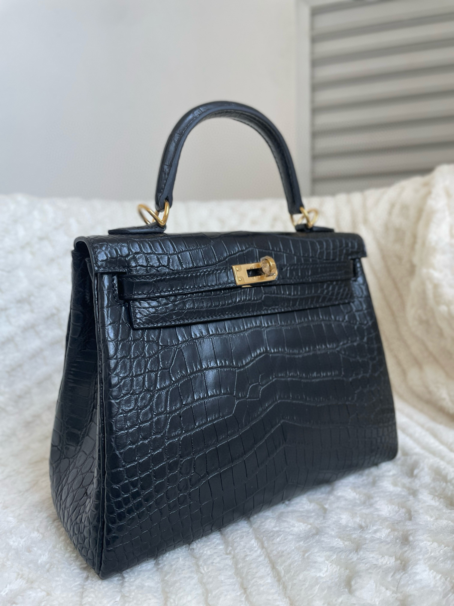 Hermès Haute Couture Kelly 25-32 crocodile skin