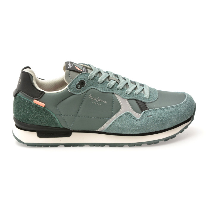 Pantofi sport PEPE JEANS verzi, MS40005, din material textil