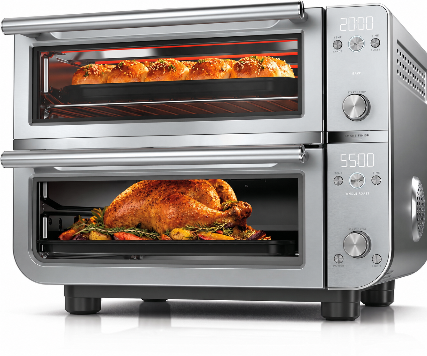 🔥Clearance Sale🔥Smart XL Double Countertop Oven & Air Fryer – Dual-Zone Cooking, 12-in-1 Functions