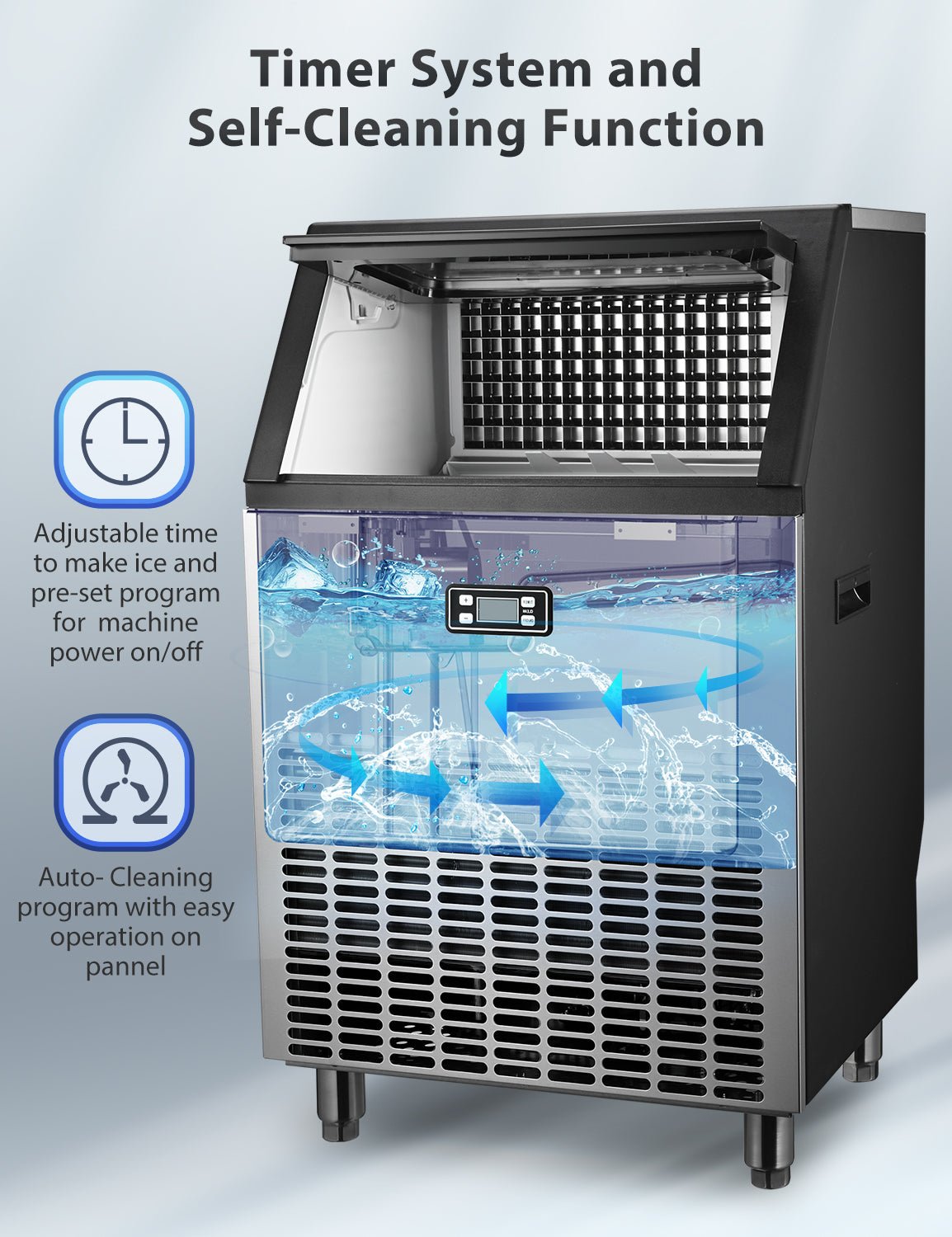 🔥clearance sale🔥 100LBS/200LBS/265LBS  Freestanding Commercial Ice Maker