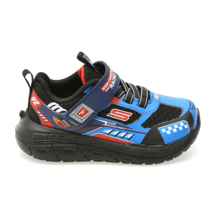 Pantofi sport SKECHERS albastri, SKECH TRACKS, din material textil
