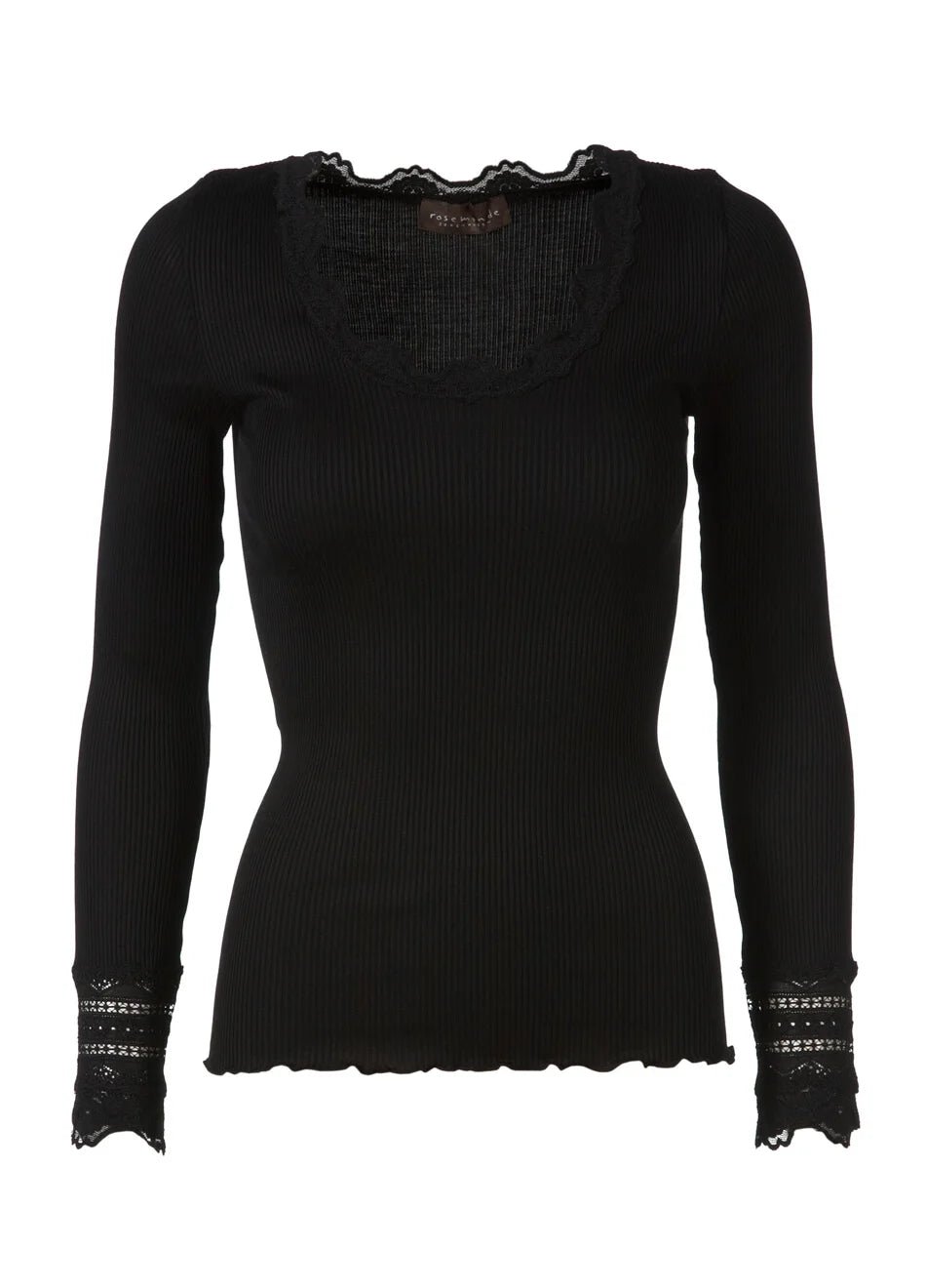 Lace-Frame Silk Blouse