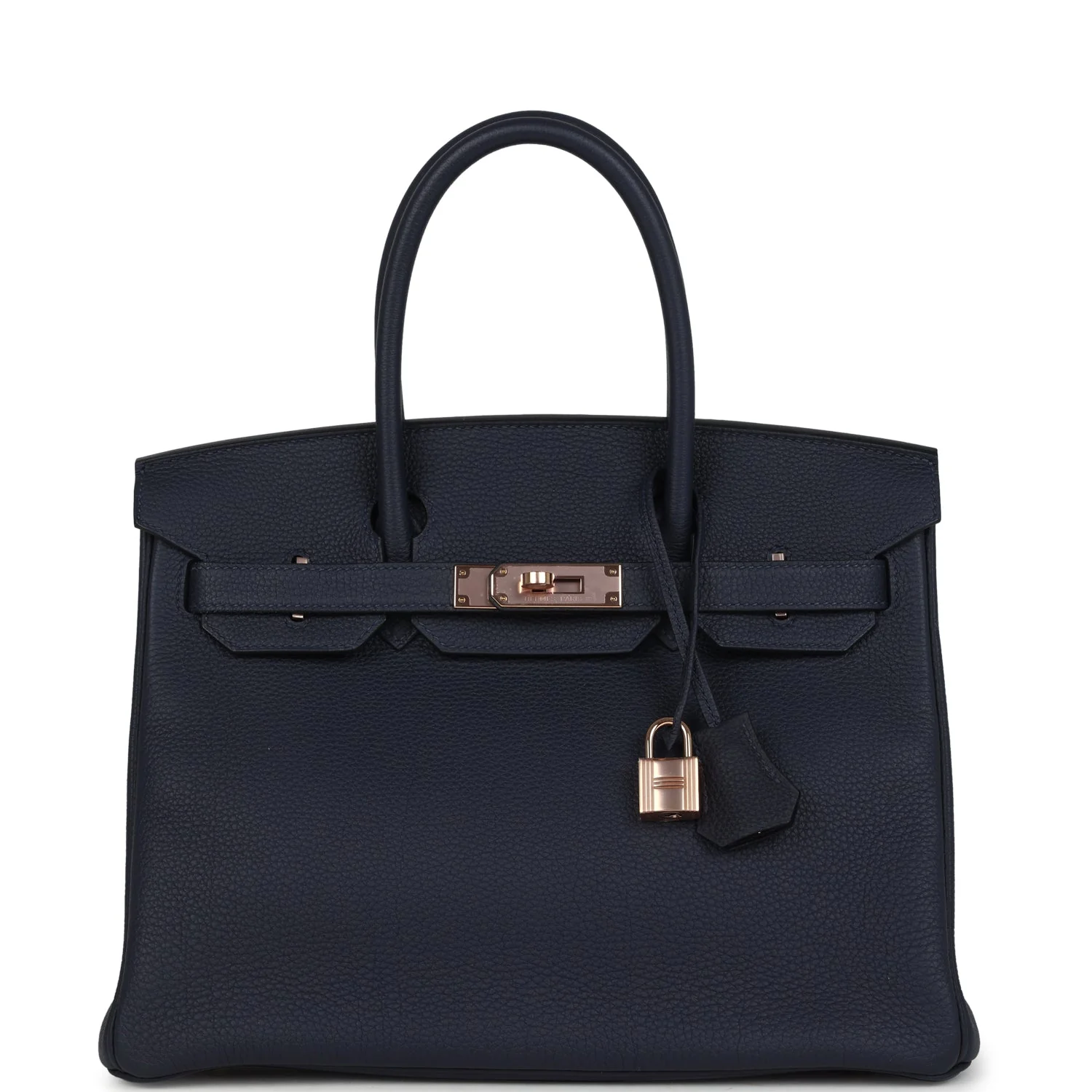 Hermes Birkin 30 Bleu Nuit Togo Rose Gold Hardware