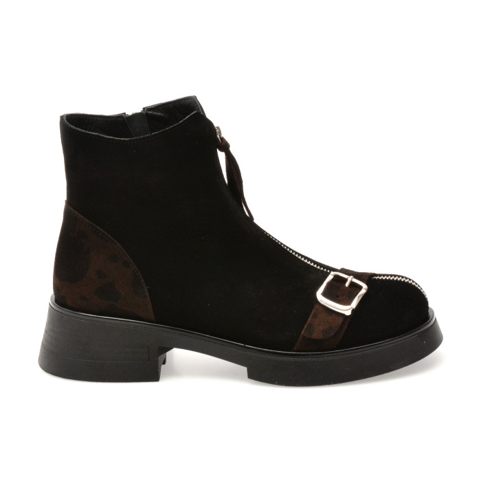 Ghete IMAGE negre, 4770050, din piele intoarsa