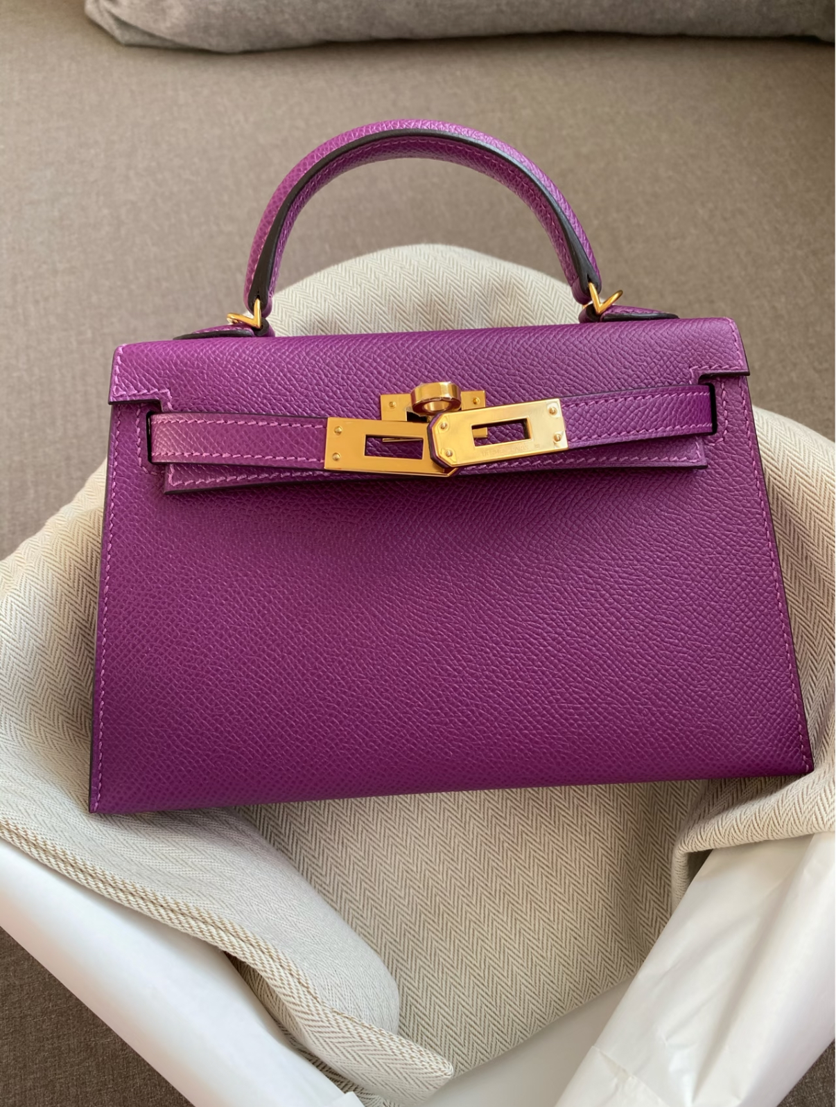 Hermès Kelly mini Anemone Purple Custom