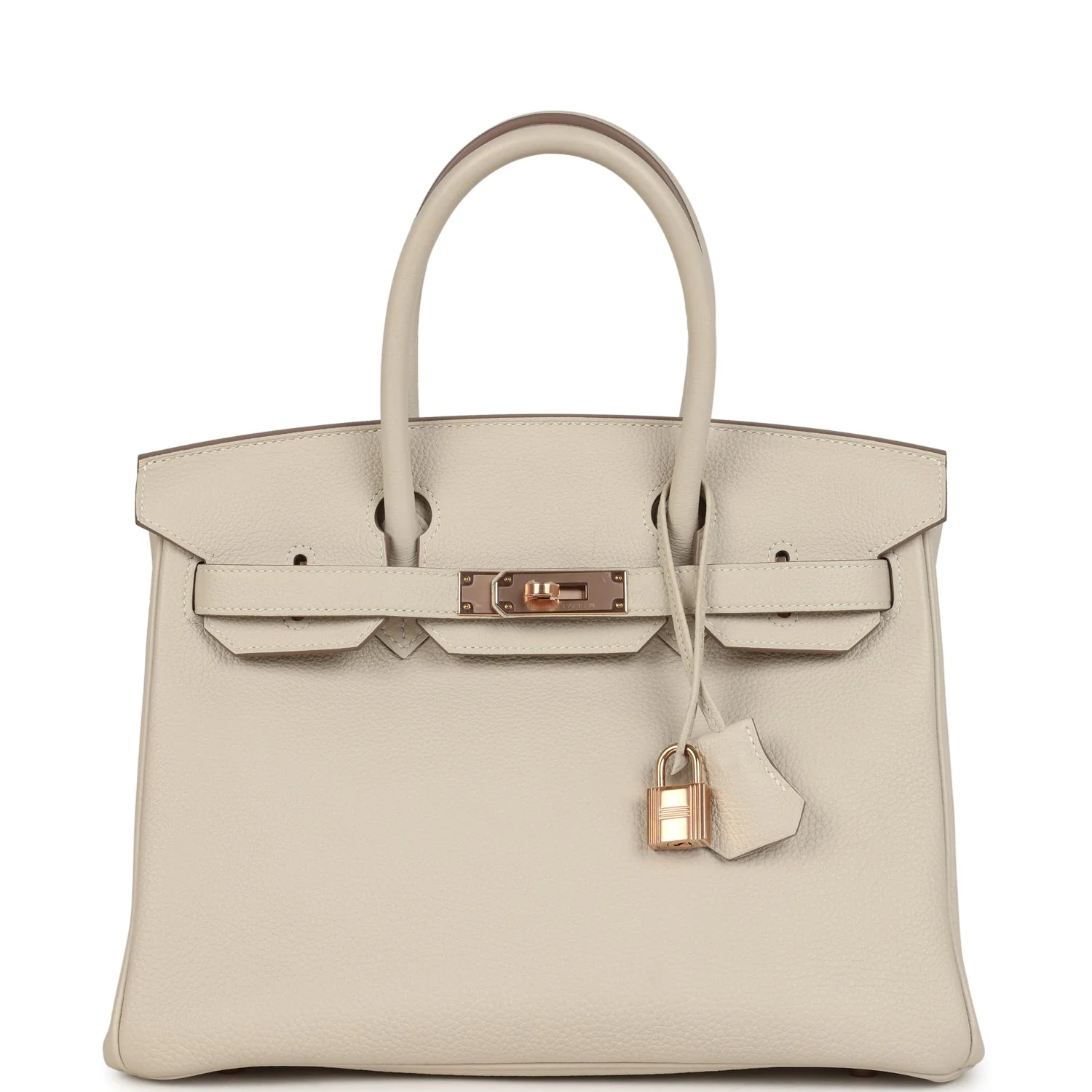 Hermes Birkin 30 Craie Togo Rose Gold Hardware