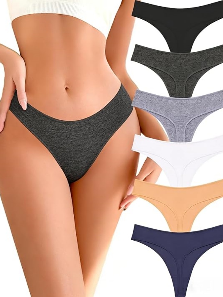 VALENTINIANA Underwear for Women Pack Breathable Thongs