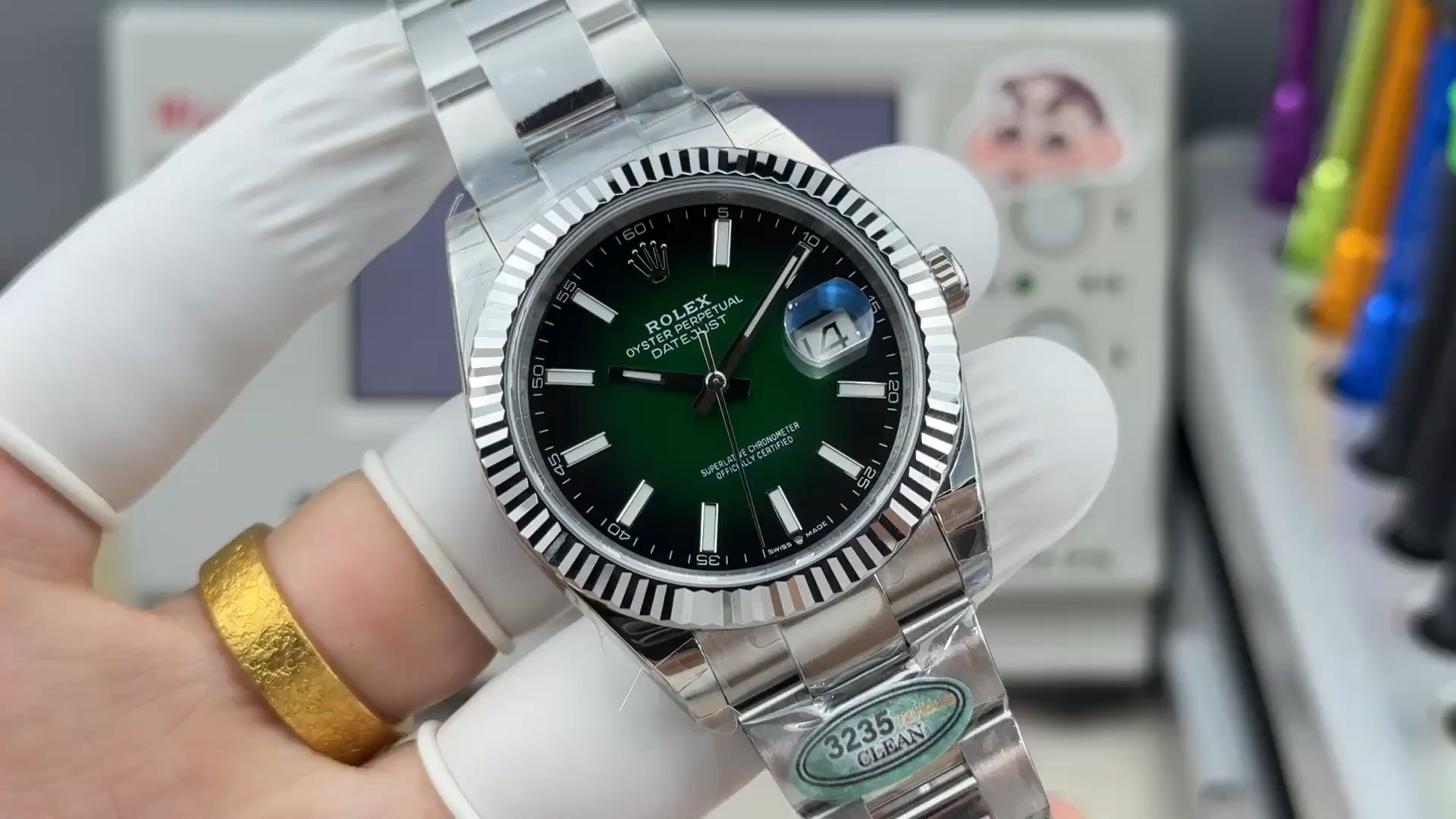 1:1 Rolex Datejust 126334-0033 Steel Green Ombré Dial 41mm