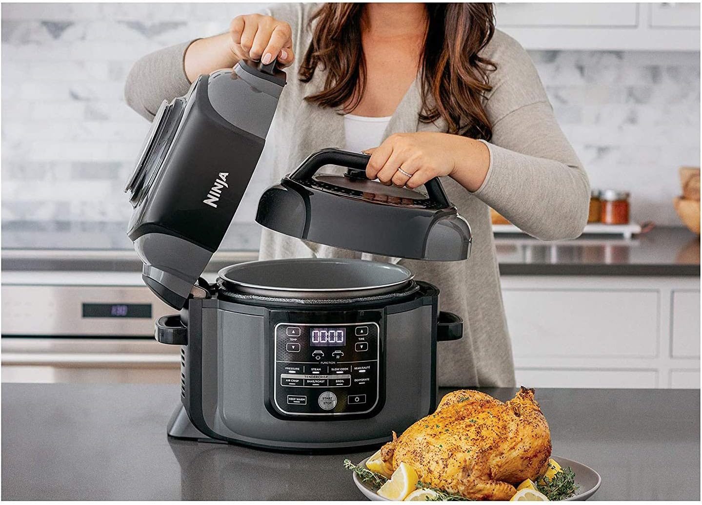 Home AND Kitchen Ninja Foodi OP305 6.5 Quart TenderCrisp Pressure Cooker - Black/Gray
