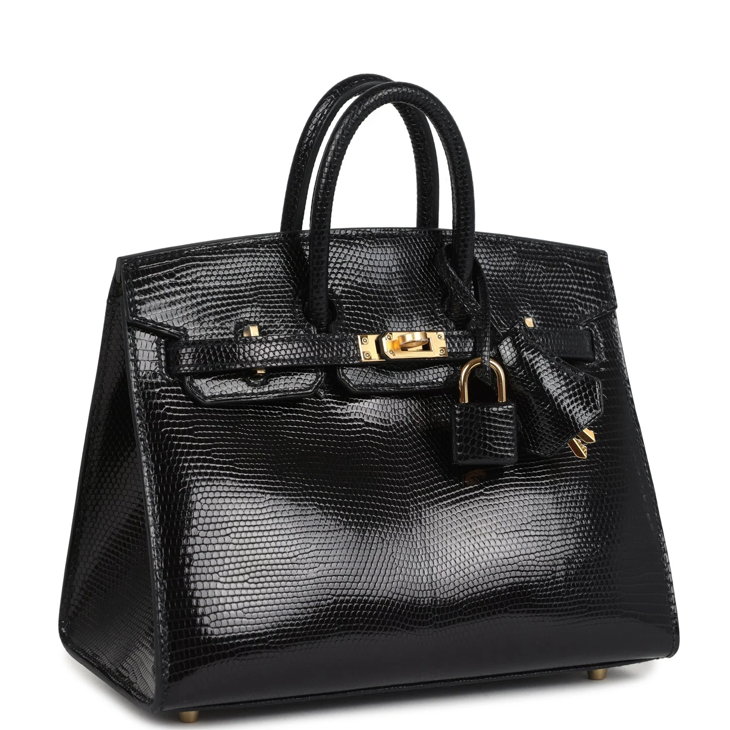 Hermes Birkin Sellier 20 Black Varanus Niloticus Lizard Gold Hardware